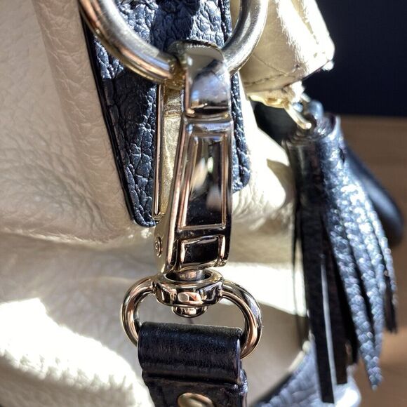 Kate Spade Carmen Southport Avenue Buttermilk Cream Black Satchel Purse - Picture 10 of 15